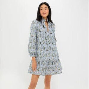 Tuckernuck Blue Daisy Embroidered Palmerston Dress - Size L - NWT